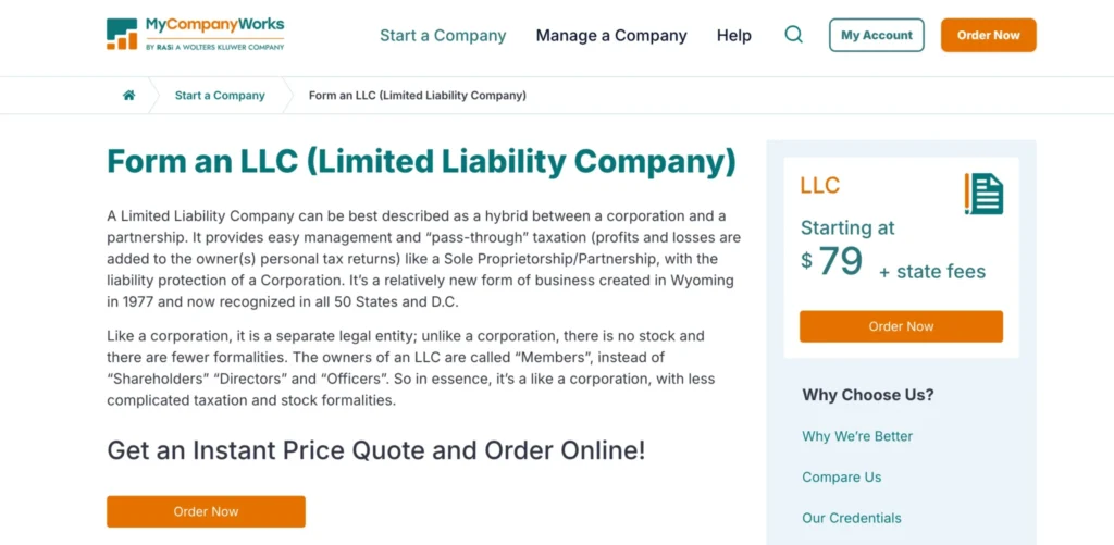 MyCompanyWorks Pricing Options